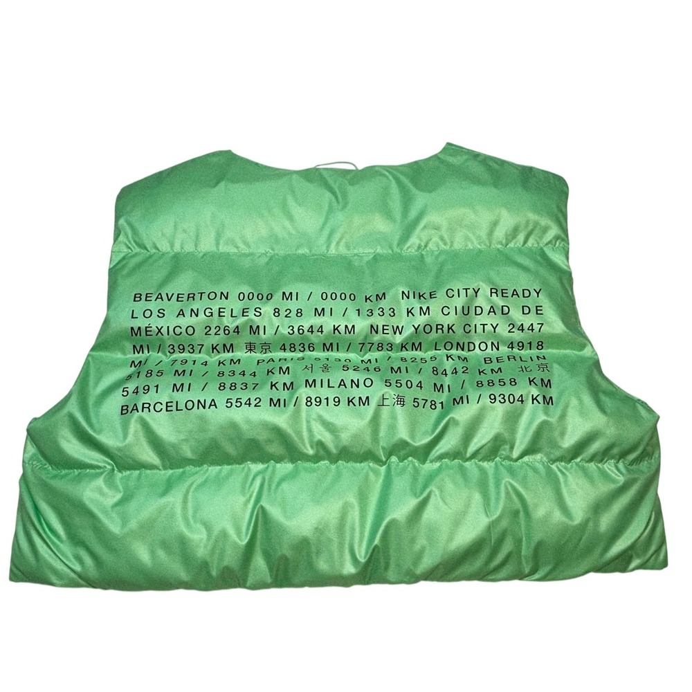 Nike City Ready Womens Cropped Puffer Vest Only Lime Green CJ4018-386 Size Small - Picture 2 of 7